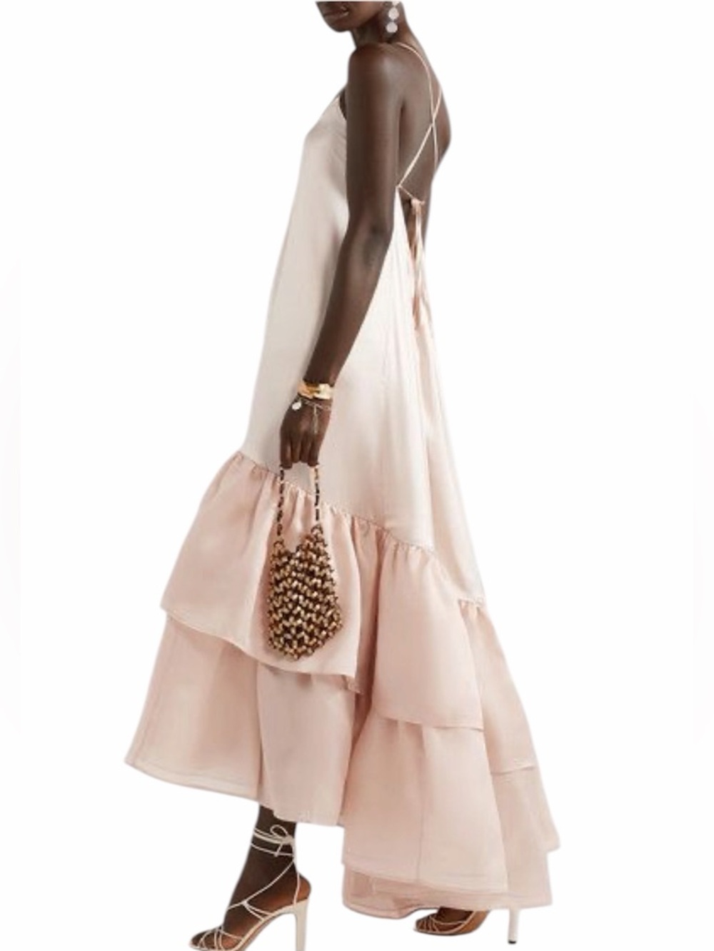 Silvia Tcherassi Angelique Tiered Dress in Rose - Picture 2 of 12